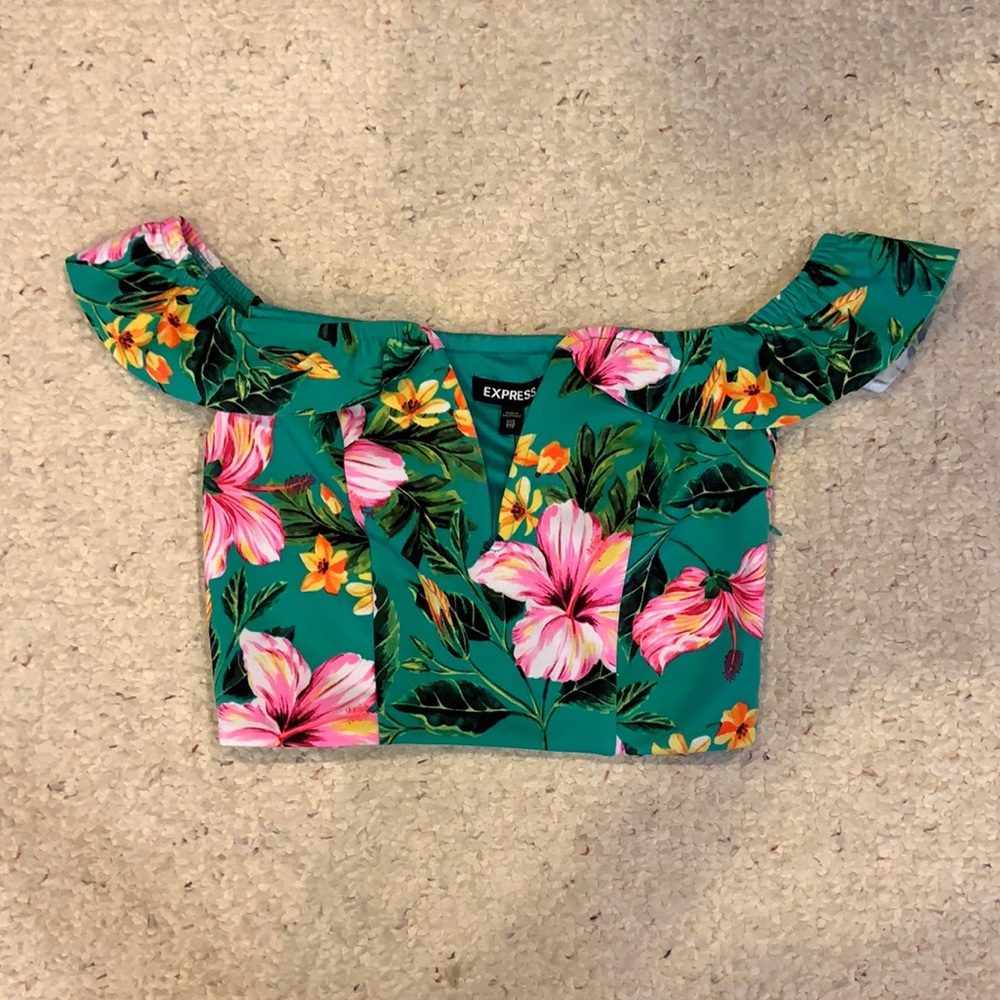 Express off the shoulder crop top